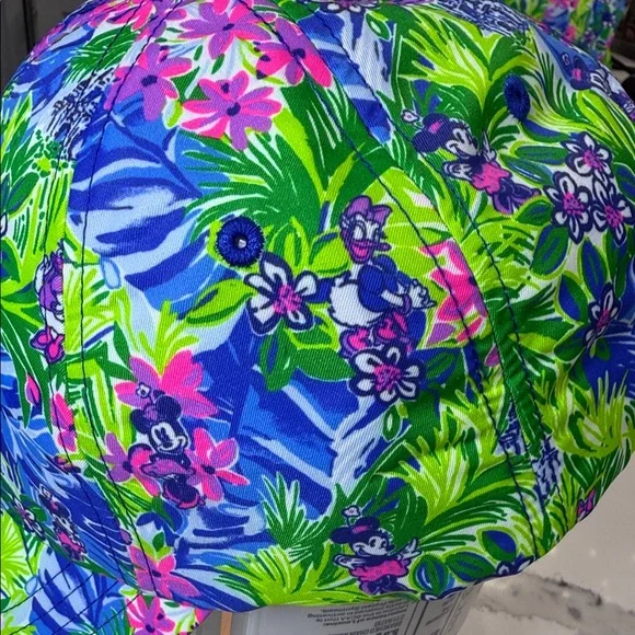 Lilly Pulitzer Floral Blue and Green Hat. NEW #14